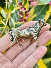 Majestic Brass Bull Figurine