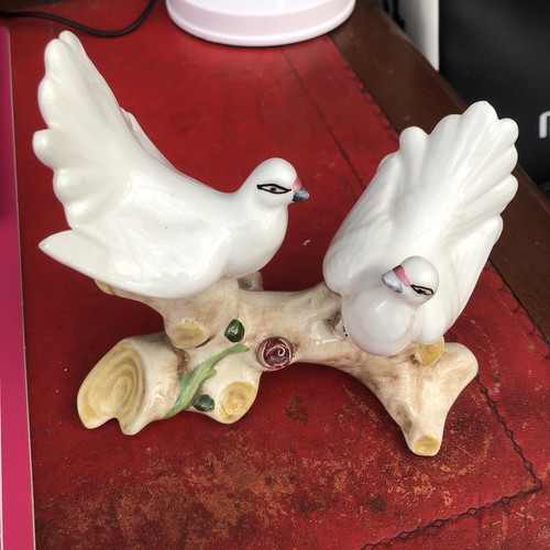 Vintage porcelain love doves - porcelain,