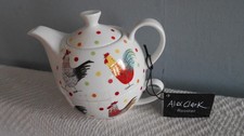 CHURCHILL ROOSTER 1 PERSON TEAPOT & CUP in FINE BONE CHINA  NEW  with TAG & BOX