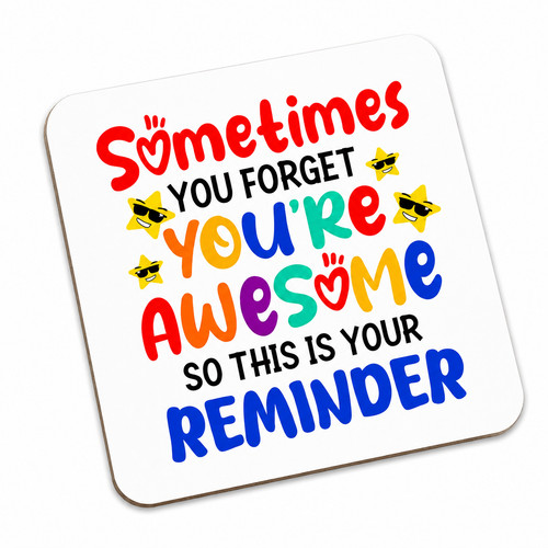 Motivational coaster 9cm mdf - 9cm,