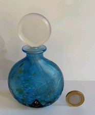 Isle of Wight Studio Glass Meadow Garden Cornflower Perfume Bottle c1984