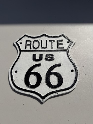 Cast iron route sign heavy - iron, 66