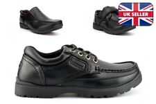 US Brass Boys School Shoes Junior School Shoes Mens Work Shoes Boat Shoes Black