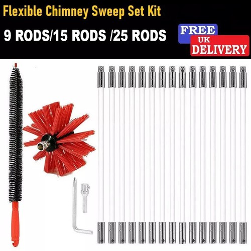 Flexible chimney sweep - set, kit