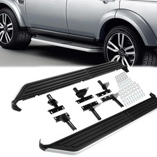 Side Steps For Land Rover Discovery 3 & 4 Running Boards Black&Silver 2004-2016