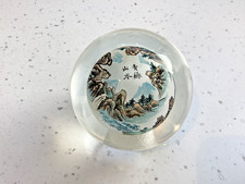 Oriental Reverse Painted Glass