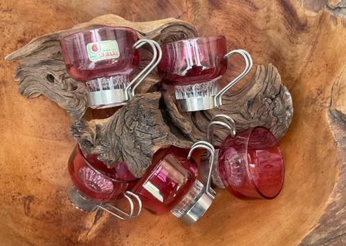 Cranberry espresso glasses - cranberry,
