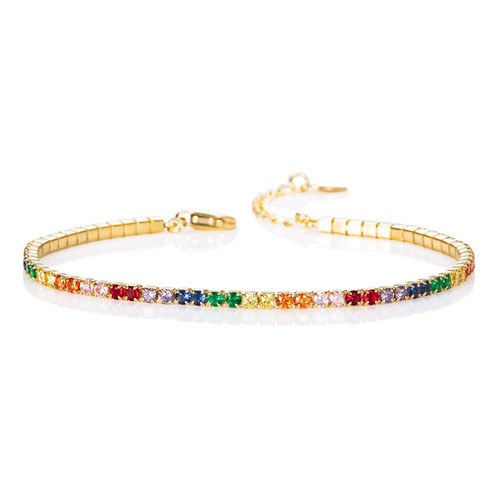 Gold plated skinny rainbow - gold,