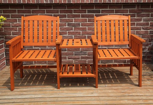 Garden bench love seat wood - love,