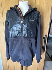 Adidas Safety Black Hooded Jacket Men's Medium Rare Vintage 1/2 Quilted