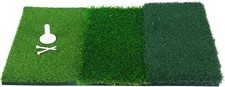 Golf Hitting Mat 3-in-1 Turf Grass Mat Driving Practice and Training 64 x 40cm