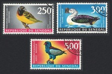 Weaver Duck Bateleur Birds 3v Senegal 1968 Canc SG#379-381 Sc#C55-C57