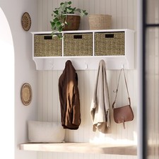 Bevelled Coat Shelf with 3