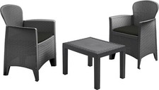 3pc black rattan garden - 3pc,