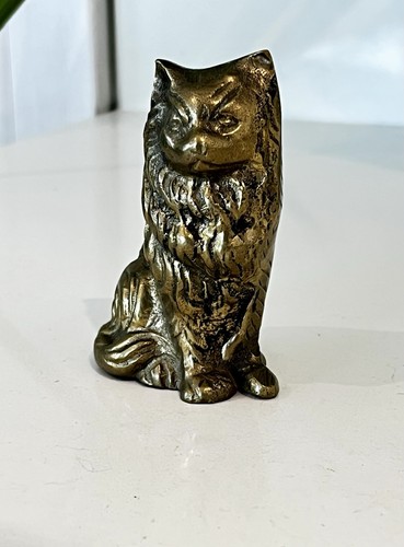 Heavy solid brass cat - heavy,