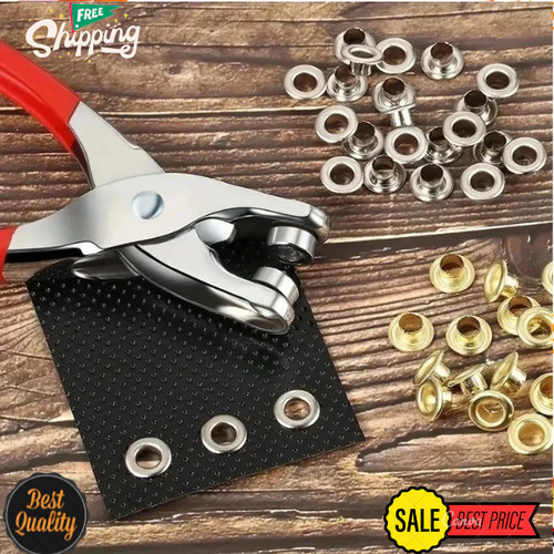 Steel eyelet pliers hole - eyelet, punch