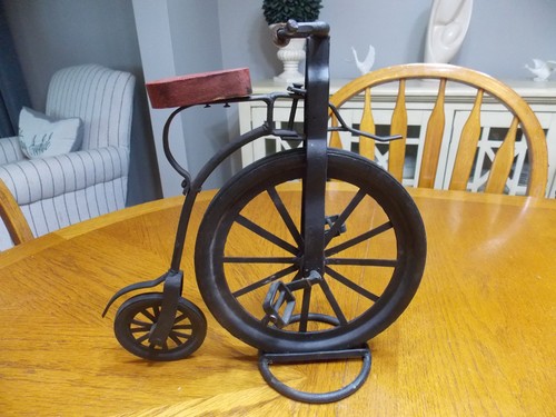 Metal high wheel bicycle decor - metal,