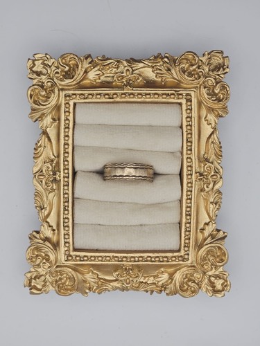 Yellow gold pattern ring - yellow, size