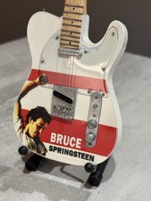 Miniature Bruce Springsteen Guitar - 10 inches tall - includes stand - UK stock