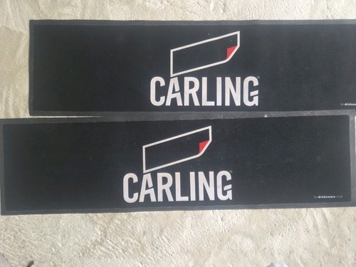 Carling rubber backed bar - x2,
