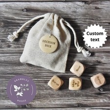 Wooden decision dice, custom