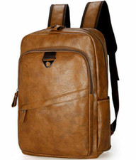 Men's Women's Vintage Leather Rucksack School Backpack Travel Bag Laptop~!
