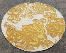 Vintage Woven Traditional Kashmiri Round Floral Kilim Rug Carpet 148x148 cm