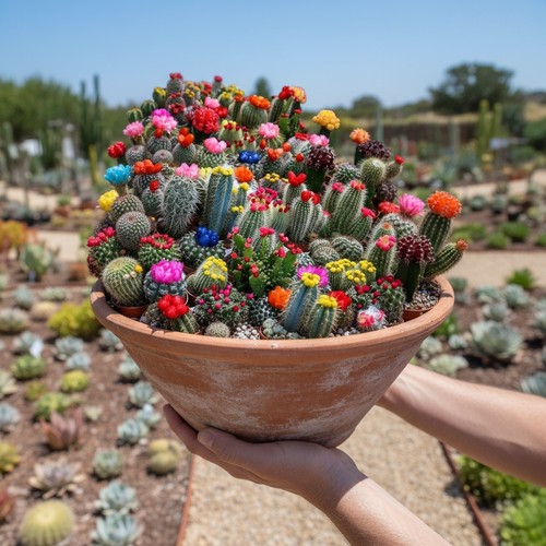500 mixed color cactus - cactus, seeds