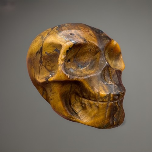 Crystal skull tigers eye - skull,