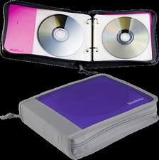 CD DVD Carry Case Disc Storage Holder Wallet Binder Holds 20 DISCS Random Colour