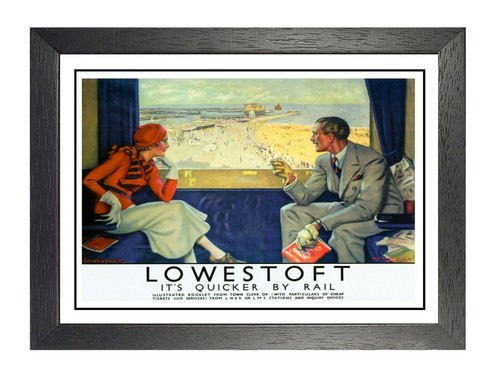 Lowestoft railway old advert - old,
