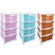 4 DRAWER PLASTIC TOWER UNIT