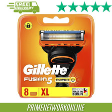 Gillette Fusion 5 Power XL Blades 8 Pack Cartridges 100% BRAND NEW GENUINE ⭐⭐⭐⭐⭐