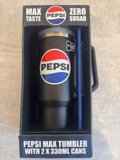 NEW Pepsi Max Steel Tumbler 1200ml capacity with 2 330ml cans like Stanley Cup