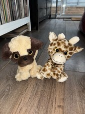 B&M Plush Soft Toy Bundle Dog Puppy And Giraffe X2