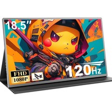 18.5" Portable Monitor 1080P FHD Large Screen 120Hz Display Freestanding Monitor