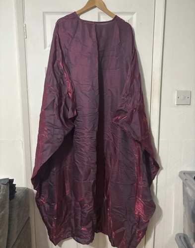 Burgundy shimmer abaya kaftan - abaya,