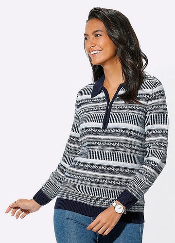 Witt polo neck blue pattern - polo,