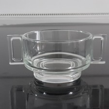 Joe Colombo Modernist Clear Glass Soup Bowl Arno Italy 1960s