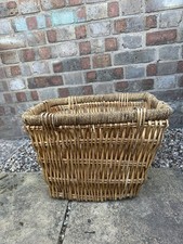 Large wicker vintage laundry linen basket storage cabinet industrial antique