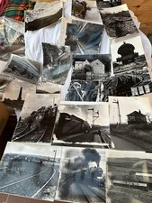 Large Lot of 23 Old Antique Black & White Industrial Railway Photographs Cranes