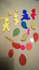 John Adams Fuzzy Felts PICTURE Toy Game Set unboxed, no board RARE 1970s