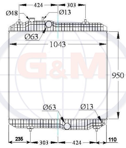 Radiator for perkins generator - radiator,