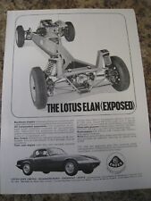 THE LOTUS ELAN EXPOSED LOTUS CARS LTD HERTS  ADVERT A4 FILE 30