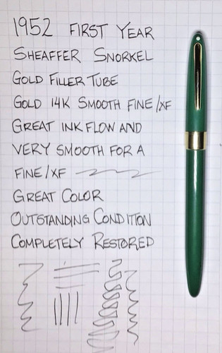 Sheaffer snorkel 1952 first - snorkel,