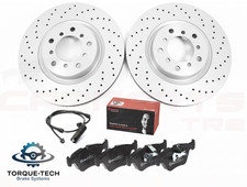 FOR BMW M3 E46 COUPE 2000 - 2006 FRONT DRILLED BRAKE DISCS PADS WIRE 325MMX28MM