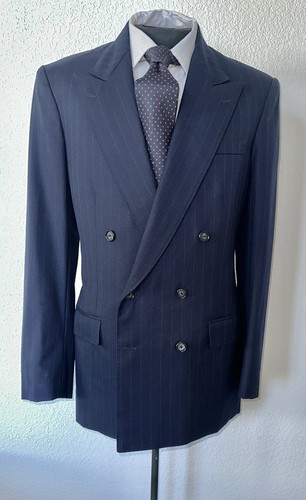 Vtg double breasted 6x2 navy - breasted,