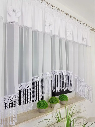 White ready hang voile - white,