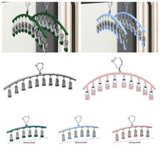 Drying Rack Sock Underwear Clothes Hanger Dryer Bra Laundry Hanger With 10 Clips