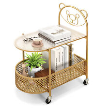 COSTWAY Mobile Glass Coffee